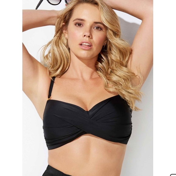 Swimsuits for all black ruched bikini top - Picture 4 of 9
